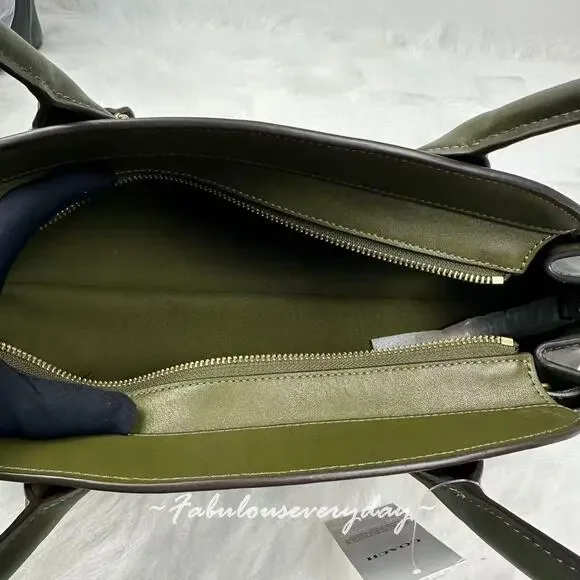 Coach Empire Carryall Bag 34 Shoulder Bag In Leather/Gold/Olive CCC30 NWT - Picture 8 of 9